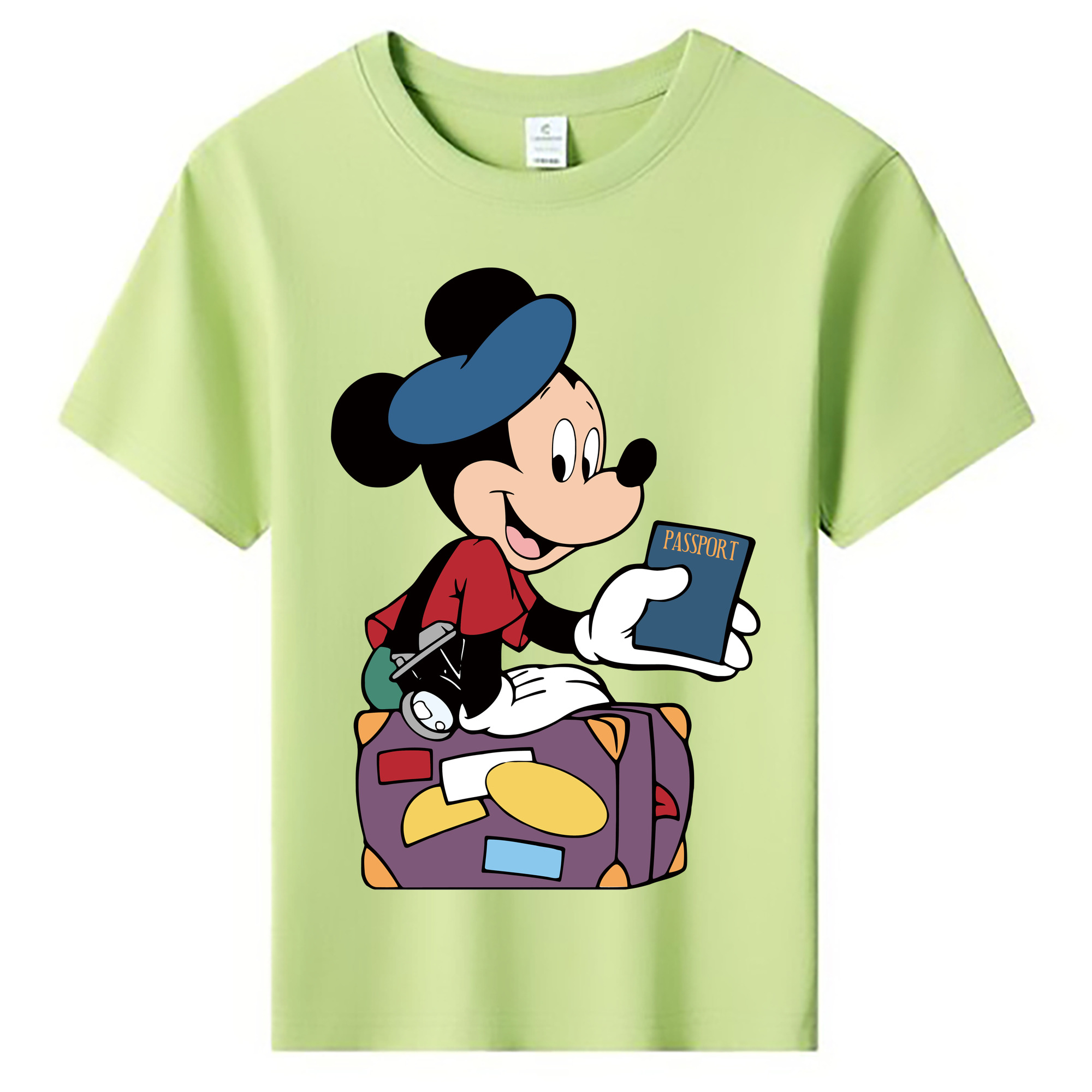 ミッキーマウス Mickey Mouse 綿100％キッズTシャツ（フロントプリント）